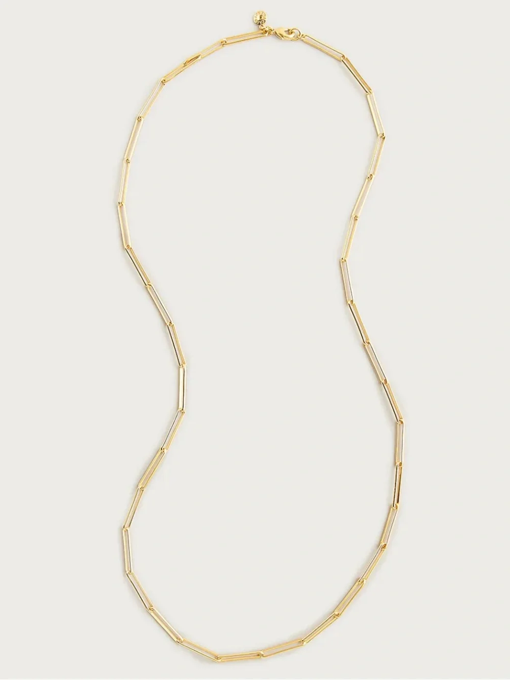 NEW J Crew Dainty gold-plated paper-clip necklace